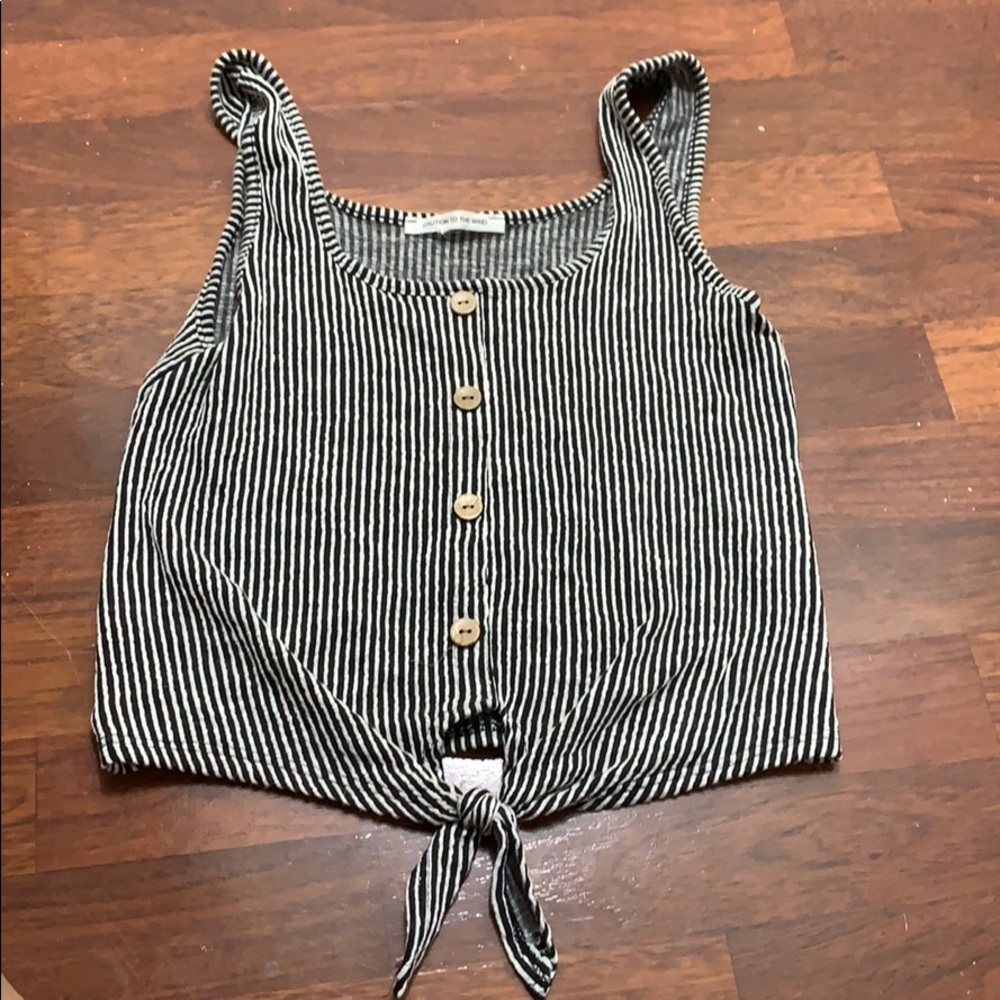 Crop stripe tank